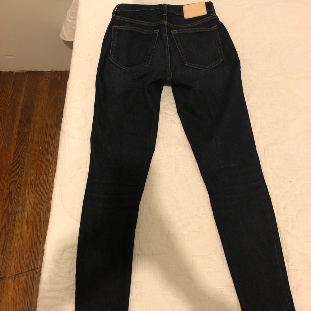 Everlane Size 24 The Curvy High Rise Skinny Crop Jeans Authentic Stretch - Picture 5 of 7